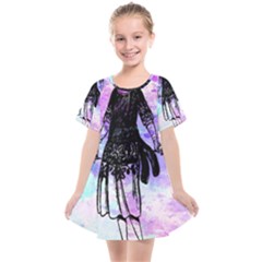 Vintage Girl Abstract Watercolor Kids  Smock Dress by snowwhitegirl