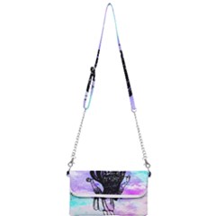 Vintage Girl Abstract Watercolor Mini Crossbody Handbag