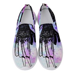 Vintage Girl Abstract Watercolor Women s Slip On Sneakers