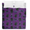 Gothic Girl Rose Purple Pattern Duvet Cover Double Side (Queen Size) View1