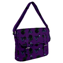 Gothic Girl Rose Purple Pattern Buckle Messenger Bag