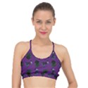 Gothic Girl Rose Purple Pattern Basic Training Sports Bra View1