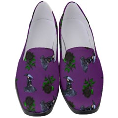 Gothic Girl Rose Purple Pattern Women s Classic Loafer Heels by snowwhitegirl