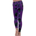 Gothic Girl Rose Purple Pattern Kids  Lightweight Velour Classic Yoga Leggings View4