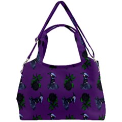 Gothic Girl Rose Purple Pattern Double Compartment Shoulder Bag by snowwhitegirl