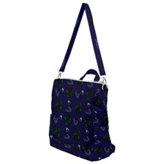 Gothic Girl Rose Blue Pattern Crossbody Backpack