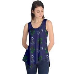 Gothic Girl Rose Blue Pattern Sleeveless Tunic by snowwhitegirl