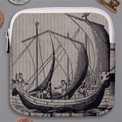 Vintage Ship Mini Square Pouch