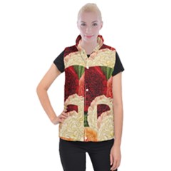 Vintage Carnation Flowers Women s Button Up Vest by snowwhitegirl