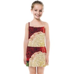 Vintage Carnation Flowers Kids  Summer Sun Dress