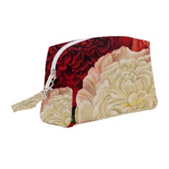 Vintage Carnation Flowers Wristlet Pouch Bag (medium)