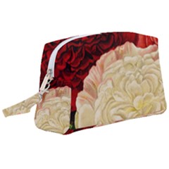 Vintage Carnation Flowers Wristlet Pouch Bag (large) by snowwhitegirl