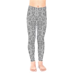 Victorian Paisley Grey Kids  Legging by snowwhitegirl