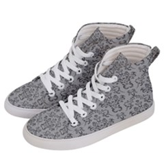 Victorian Paisley Grey Women s Hi-top Skate Sneakers by snowwhitegirl