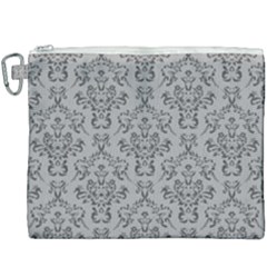 Victorian Paisley Grey Canvas Cosmetic Bag (xxxl) by snowwhitegirl