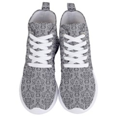 Victorian Paisley Grey Women s Lightweight High Top Sneakers by snowwhitegirl