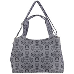 Victorian Paisley Grey Double Compartment Shoulder Bag by snowwhitegirl