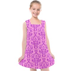 Victorian Paisley Pink Kids  Cross Back Dress