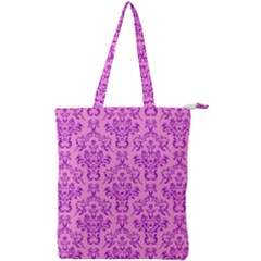 Victorian Paisley Pink Double Zip Up Tote Bag by snowwhitegirl