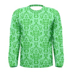 Victorian Paisley Green Men s Long Sleeve Tee by snowwhitegirl