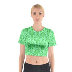 Victorian Paisley Green Cotton Crop Top by snowwhitegirl