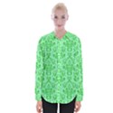 Victorian Paisley Green Womens Long Sleeve Shirt View1