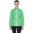 Victorian Paisley Green High Neck Windbreaker (Women) View1