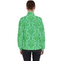 Victorian Paisley Green High Neck Windbreaker (Women) View2