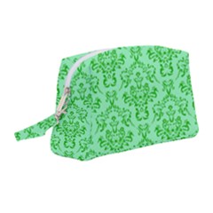 Victorian Paisley Green Wristlet Pouch Bag (medium)