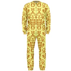 Victorian Paisley Yellow Onepiece Jumpsuit (men)  by snowwhitegirl