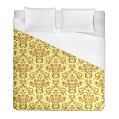 Victorian Paisley Yellow Duvet Cover (full/ Double Size) by snowwhitegirl