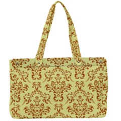 Victorian Paisley Yellow Canvas Work Bag by snowwhitegirl