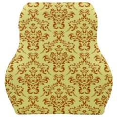 Victorian Paisley Yellow Car Seat Velour Cushion  by snowwhitegirl