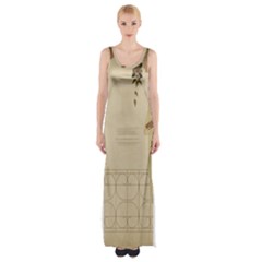 Flapper Lady Vintage Maxi Thigh Split Dress by snowwhitegirl