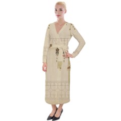 Flapper Lady Vintage Velvet Maxi Wrap Dress by snowwhitegirl