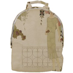 Flapper Lady Vintage Mini Full Print Backpack