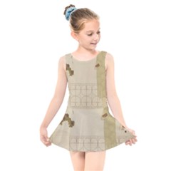 Flapper Lady Vintage Kids  Skater Dress Swimsuit by snowwhitegirl