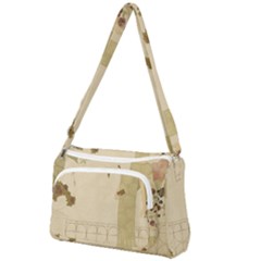 Flapper Lady Vintage Front Pocket Crossbody Bag