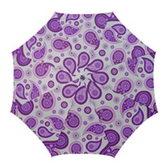 Retro Paisley Purple Golf Umbrellas by snowwhitegirl