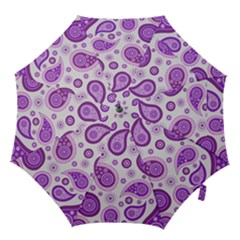 Retro Paisley Purple Hook Handle Umbrellas (small) by snowwhitegirl