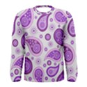 Retro Paisley Purple Men s Long Sleeve Tee View1