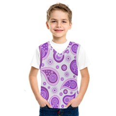 Retro Paisley Purple Kids  Sportswear by snowwhitegirl