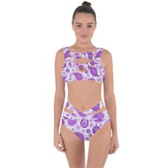 Retro Paisley Purple Bandaged Up Bikini Set  by snowwhitegirl