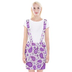 Retro Paisley Purple Braces Suspender Skirt by snowwhitegirl