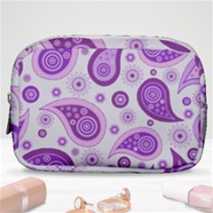 Retro Paisley Purple Make Up Pouch (small)