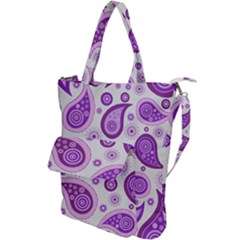 Retro Paisley Purple Shoulder Tote Bag