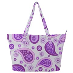 Retro Paisley Purple Full Print Shoulder Bag