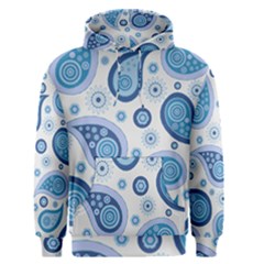 Retro Paisley Blue Men s Pullover Hoodie by snowwhitegirl