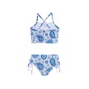 Retro Paisley Blue Girls  Tankini Swimsuit View2