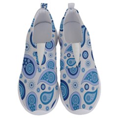 Retro Paisley Blue No Lace Lightweight Shoes